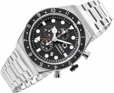 Orë dore për meshkuj Timex, e zezë