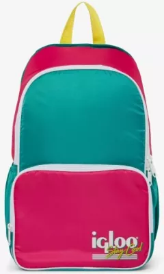 çantë ftohëse shpinore IGLOO Soft Retro Backpack, 20 kanaçe, 27.94×17.78×45.72 cm, rozë
