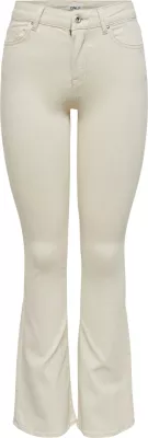 Xhinse për femra Only ONLBLUSH LIFE MID FLARED 15230778, krem (Sour Cream)