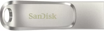 USB SanDisk Ultra Dual Drive Luxe, 64 GB, USB Type-A / USB Type-C, 3.2 Gen 1, 150 MB/s, Inox