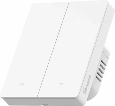 Switch muri smart SONOFF ZBM5-2C-86W Zigbee 3.0 (Type 86), i bardhë
