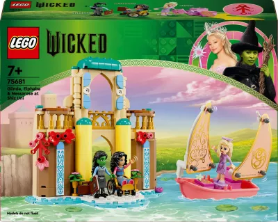 Set ndërtimi LEGO Wicked Glinda, Elphaba dhe Nessarose në Shiz University 75681, 304 copë, 7+