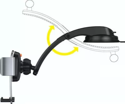 Mbajtës telefoni për makinë Baseus Easy Control Clamp SUYK000-001, i zi