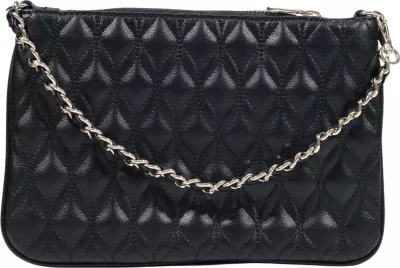 Çantë dore Guess Maxine Quilted Flat PW7577 P6322 për femra, e zezë