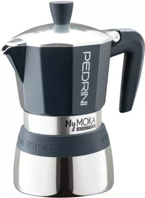 kafetiere moka, Pedrini MyMoka Induction 02CF096, 6 filxhanë, blu