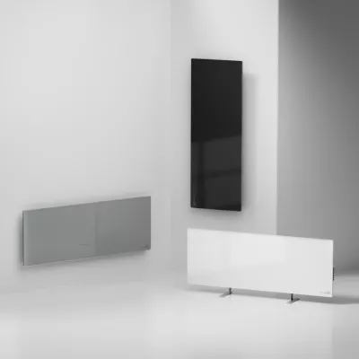 Ngrohës smart AENO Premium Eco AGH0004S 700W, xham i temperuar, infra të kuqe + konveksion, Wi‑Fi, LED display, prizë EU, i zi