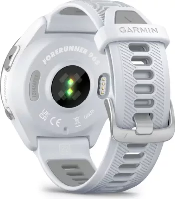 Smartwatch Garmin Forerunner® 965 – Titanium Bezel, Stone White Case, Stone White/Dusty Grey Silicone Strap
