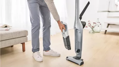 Fshesë me korrent 2-në-1 Bosch Serie 4 BBH3K2801, Pa qese, Argjendtë
