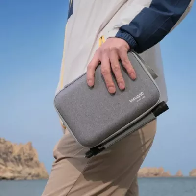 Mbështjellës Insta360 X5 Carry Case, universal, material tekstili, gri e çelët