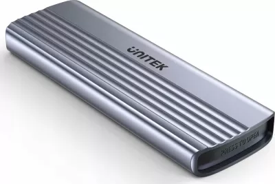 Kasë e jashtme për SSD M.2 NVMe Unitek S1241B01, USB-C 10Gbps, alumin, argjend