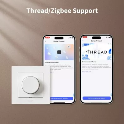Ndërprerës dimer smart Aqara Dimmer Switch H2 KD-R01D-W, Matter/Thread+Zigbee, monitorim energjie, i bardhë, 1 copë