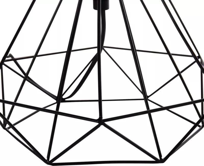 Llambë tavoline GEILO FH7416.11, metal i zi, kapak PVC i zi, 25x48.5cm