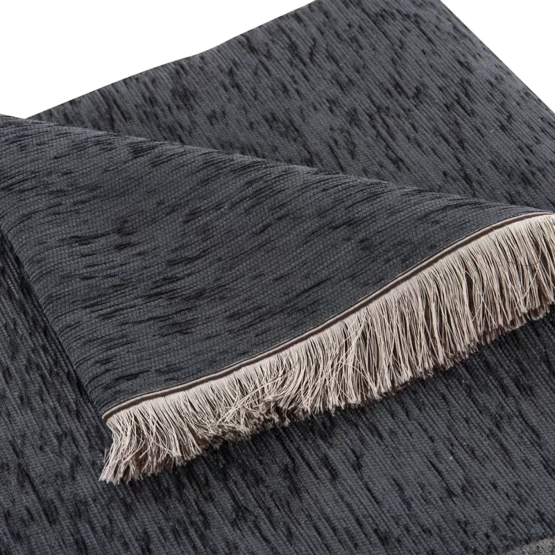 Mbulesë divani me franja DREAMTOPIA FH12161.09 ngjyrë blu e errët 245x170cm