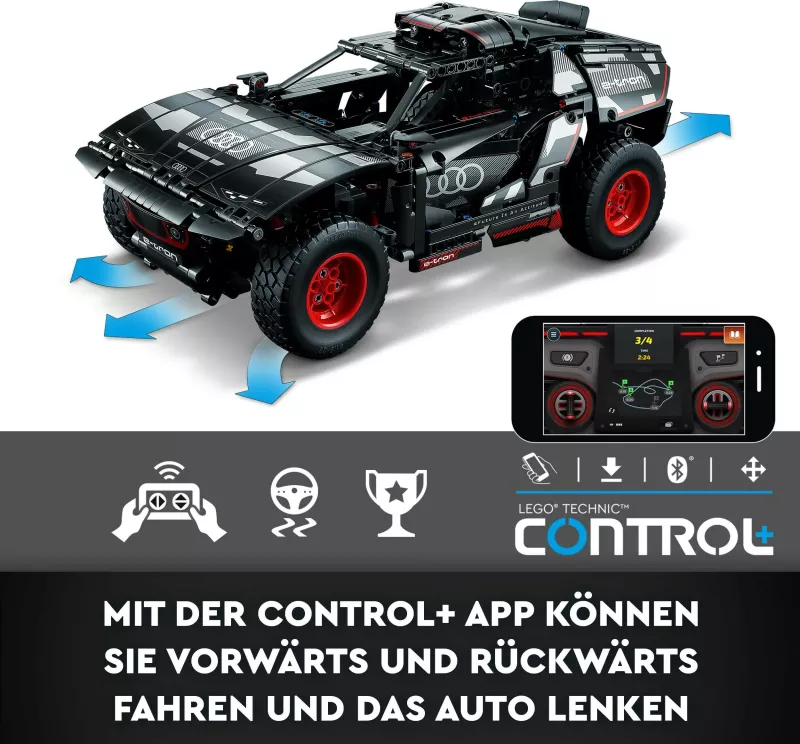 Set ndërtimi LEGO Audi RS Q e-tron, 10 vjet, Plastikë, 914 pjesë, 1.86 kg
