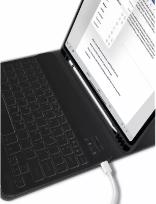 Mbështjellës me tastierë Tech-Protect SC Pen për iPad 10.9" (2022), i zi