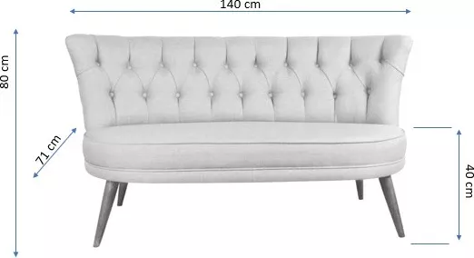 Divan dy-vendësh Atelier del Sofa, Richland Loveseat, indigo blue