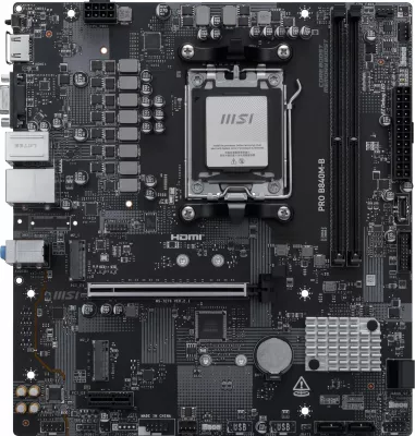 Pllakë amë MSI PRO B840M-B, AMD B840, AM5, mATX, DDR5 deri 128GB