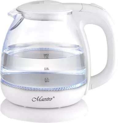 Ibrik elektrik Maestro MR-055, 1L, 1100W, Bardhë