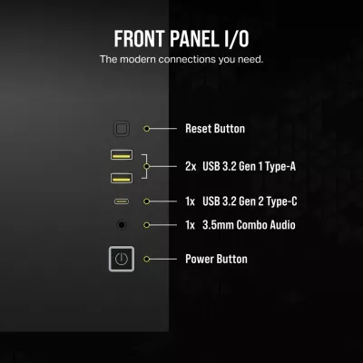 Kasë Corsair 2500X RGB Midi Tower mATX, e zezë