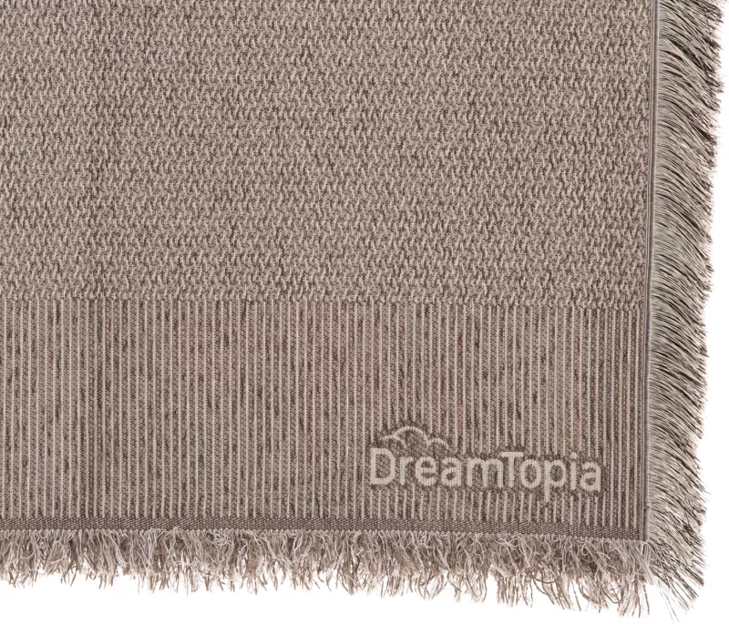 Mbulesë divani me franja DREAMTOPIA FH12164.01 ngjyrë kafe 178x178cm