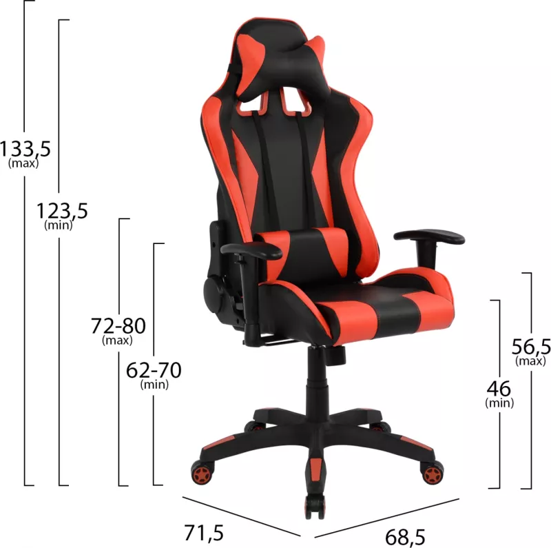 Karrige gaming SPEED FH1062.01, e zezë/e kuqe