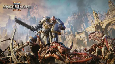 Lojë për Xbox Series X, Focus Entertainment, Warhammer 40,000: Space Marine 2 Gold Edition, PEGI 18, paketë me Season Pass + steelbook booklet