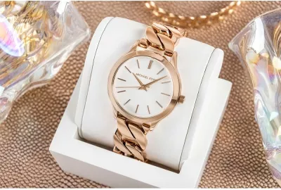 Orë dore për femra Michael Kors, rozë gold