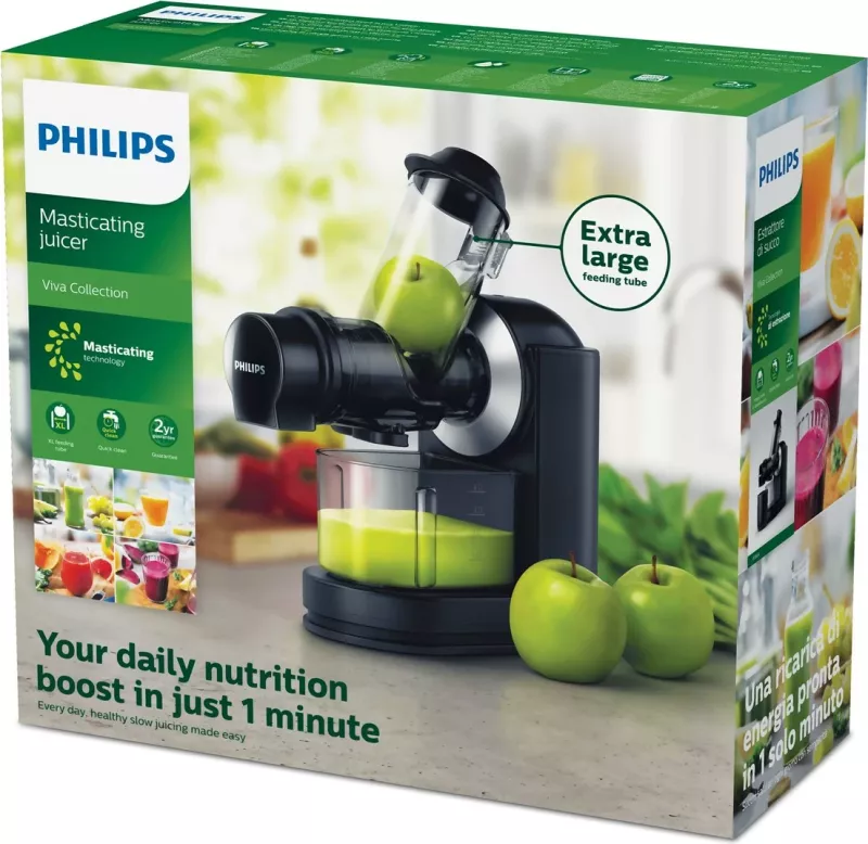 Shtrydhëse frutash Philips Viva Collection HR1889/70, 150 W, e zezë, argjend