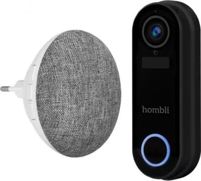 Zile e mençur Hombli Smart Doorbell Pack, e zezë, e bardhë, IP65, 2-way