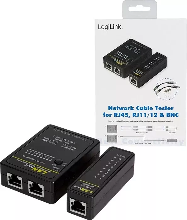 Testues Kabllash Logilink WZ0015, për RJ45, RJ11 dhe BNC