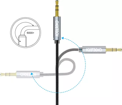 Kabllo audio Choetech AUX002, mini jack 3.5mm (mashkull-mashkull), 1.2m, e zezë
