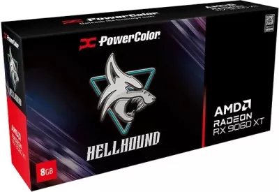 Kartelë grafike PowerColor RX 9060 XT Hellhound OC 8GB, e zezë