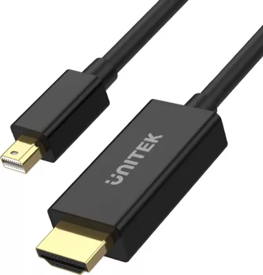 Kabllo përshtatëse Unitek, V1152A, miniDP-HDMI, 30 Hz, 2 m, e zezë