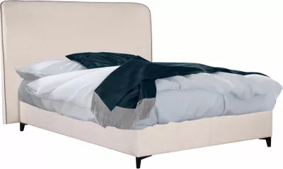 Krevat me hapësirë për depo, ngjyrë off-white dhe e zezë, 210x170x120cm, Colombo