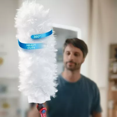 Set lopatë pluhuri Vileda Flex&Catch me dorezë të shkurtër dhe 2 mbushje rezervë, Bardhë