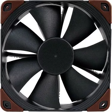 Fan kasë NOCTUA NF-F12 industrialPPC-2000, 120mm, 2000RPM, 3-pin, IP52, Zi/Kafe