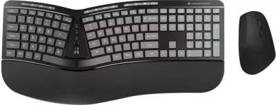 Tastierë wireless Conceptronic me maus, model ergo, layout US, e zezë