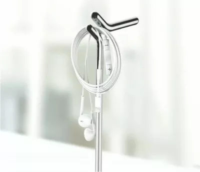 mbajtëse kufjesh UGREEN 80701, alumin metalike, e rregullueshme, 287 mm, argjend/e zezë