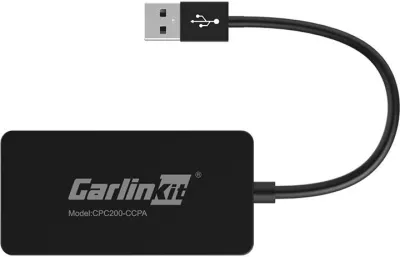 Adapter wireless Carlinkit CPC200-CCPA për Apple CarPlay/Android Auto, i zi