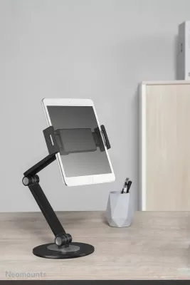 Mbajtës tabletash dhe celularësh Neomounts DS15-550BL1, universal, për tavolinë, 4.7-12.9 inç, i zi