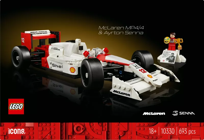 Set ndërtimi LEGO McLaren MP4/4 & Ayrton Senna, 693 pjesë, shumëngjyrësh