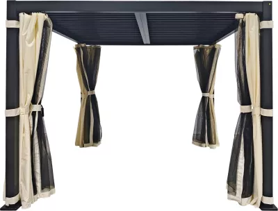 Rrjetë kundër mushkonjave dhe perde QUITO për pergola 3x3x2.4m