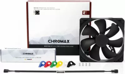 Ventilator PC Noctua NF-A14 PWM chromax.black.swap 140mm 4-pin 1500rpm, i zi, 1 copë