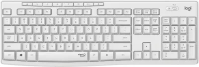 Set tastierë dhe maus Logitech MK295 Silent Wireless Combo, pa tela, e bardhë