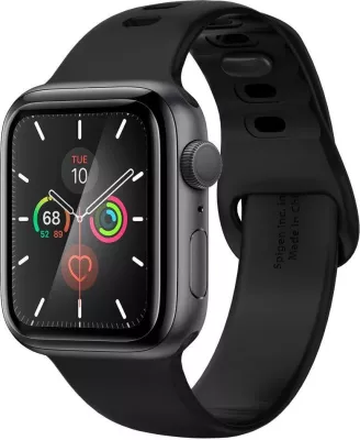 Mbrojtës ekrani Spigen ProFlex EZ Fit Hybrid Glass për Apple Watch 4/5/6/SE 44mm, 2 copë, Zi