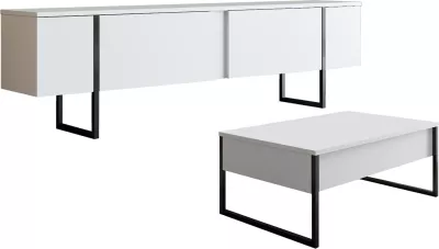 Set mobiljesh për dhomë dite, Luxe, e bardhë dhe e zezë
