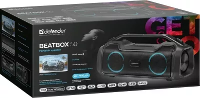 Altoparlant Bluetooth Defender BEATBOX 50, 50W, me RGB