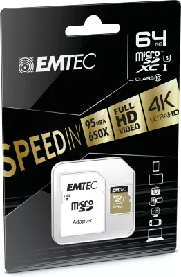 MicroSDXC EMTEC ECMSDM64GXC10SP 64GB Class 10 zi/kafe