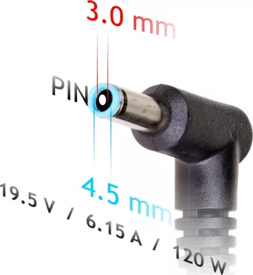 Furnizues energjie Akyga AK-ND-45 për HP, 120W, 19.5V/6.15A, 4.5x3.0mm + pin