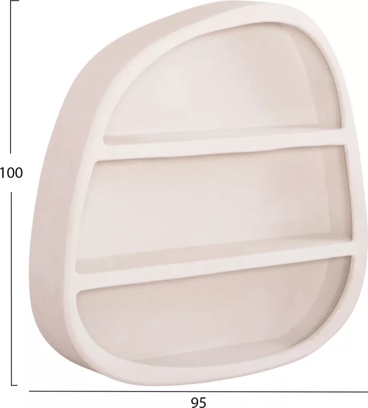 Raft muri Santorini FH18058 MDF ngjyrë off-white 95x18x100Hcm.